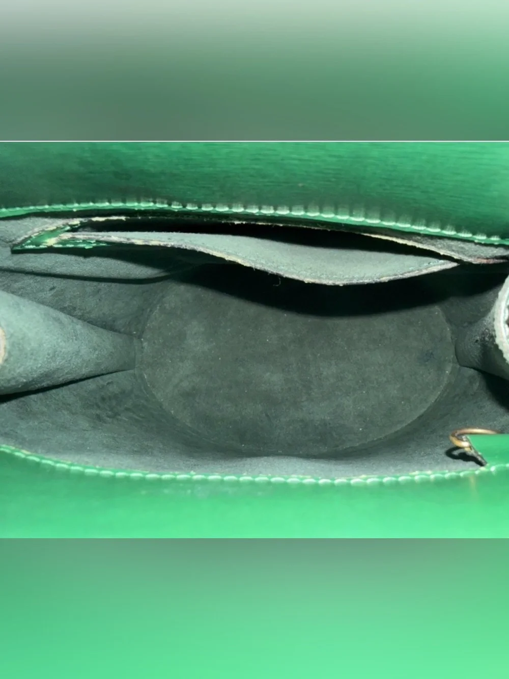 Louis Vuitton Cluny Green Epi Leather Shoulder Bag Vintage with Dust Bag